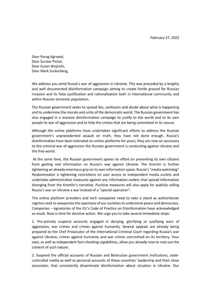 Letter to Big Tech by Prime Ministers of EE LV LT PL page 001